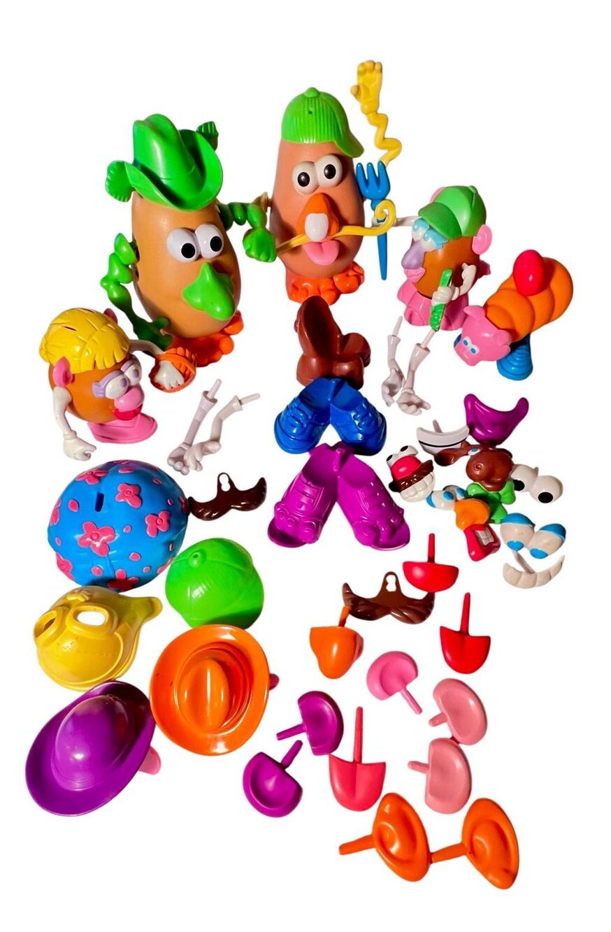 Vintage Mr. Potato Head Lot 60+Pieces Spuds & Accessories 1985-2002 EVC
